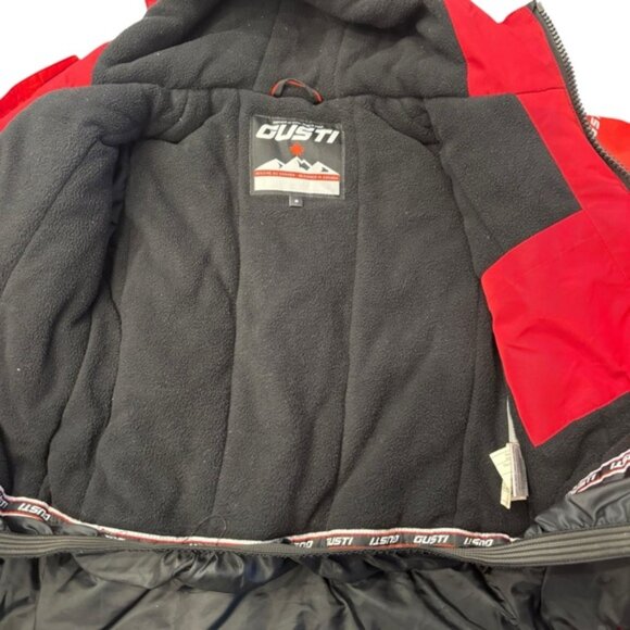GUSTI Boys Snowsuit Red/Black Winter Coat Jacket + Snowpants Size 6 Waterproof - Picture 3 of 9